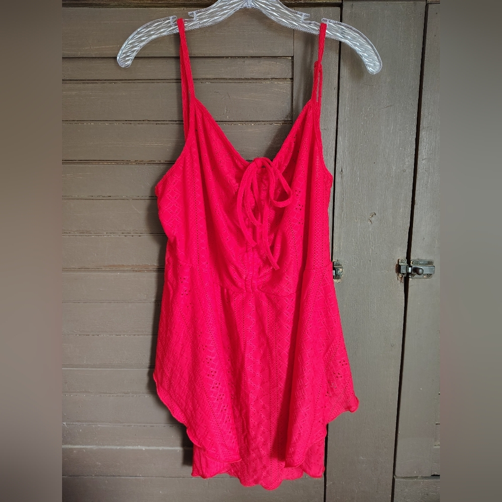 Shein Curve Red Spaghetti Strap Top 3XL